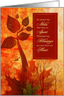 Missing You on Thanksgiving Autumn Foliage card