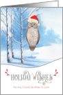 for Future Brother in Law Holiday Wishes Woodland Owls card