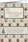 for Two Dads on Christmas and Burgundy Christmas Trees card