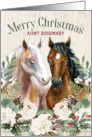 Custom Relation Western Themed Horse Christmas card