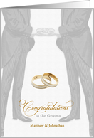 Custom Wedding Congratulations Two Grooms Gay Wedding card