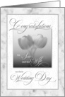 for Sister and her New Wife Wedding Congratulations Silver Tulips card