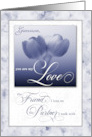 for Gay Partner Wedding Anniversary Blue Tulips Custom card
