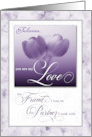 Custom Life Partner Birthday Purple Tulips card