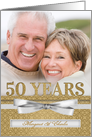 Custom 50th Golden Wedding Anniversary Photo Invitation card
