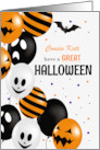 Custom Any Relation Halloween Balloons and Polka Dots card