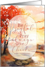 for Daughter Thanksgiving Gratitude Autumn Foliage Custom card