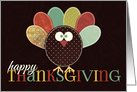 Thanksgiving Silly Patchwork Turkey card