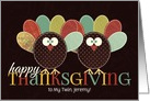 for a Twin Custom Thanksgiving Silly Patchwork Turkey card