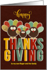 for Son and his Family Thanksgiving Silly Patchwork Turkey card