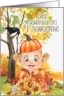 Great Granddaughter’s 1st Thanksgiving Blonde Baby Girl Pumpkin card