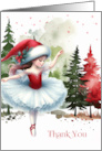 Thank You for the Gift Holiday Ballerina in Red and Gold card