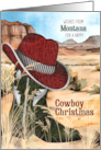 from Montana Cowboy Christmas County Western Boot and Hat card