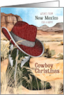 from New Mexico Cowboy Christmas Western Boot and Hat card