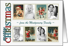 Custom Vintage Santa Christmas Postage Photo Card