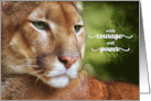 for Cancer Patient Mountain Lion Courage and Power card