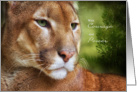 Last Chemotherapy Congratulations Mountain Lion Courage card