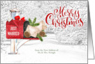 Custom from Newlyweds Merry Christmas from Our New Address card