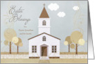 Custom Easter for Pastor Sepia Tones Illustrated Church card