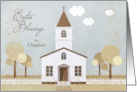 for Chaplain on Easter Church Illustration in Sepia Tones card