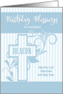for Deacon on his Birthday Cross with Blue Stripes card