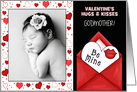 for Godmother on Valentine’s Day from Godchild Custom Photo card