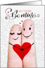 for Husband Be Mine Valentine Finger Couple with Hearts card