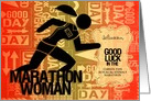 Good Luck Marathon Woman Custom card