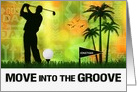 Custom Good Luck Golfer Golf Sports Theme card