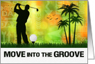 Good Luck Golfer Golf Sports Theme card