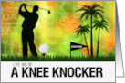 Male Golfer Encouragment in a Golf Sports Theme card