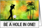 Birthday for a Female Golfer in a Golf Sports Theme card