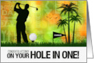 Custom Hole in One Congratulations Golf Sports Theme card