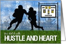 Custom Congratulations Football Theme Players on the Field card