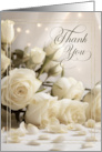 Wedding Gift Thank You with Faux Gold Leaf Roses card