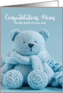 Two Moms Birth of a Son Congratulations card