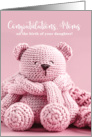 Two Moms Birth of a Daughter Congratulations card