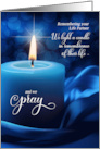 Remembrance of a Life Partner Blue Candle card