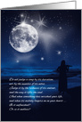Loss of a Female Partner Sympathy Moonlit Beach Endless Song card