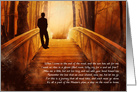 Loss of a Partner Sympathy Golden Bridge Male Silhouette card