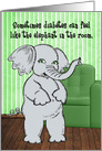 Juvenile Diabetes Get Well for Kids Elephant in a Green Room card