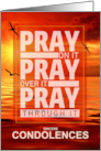 Sympathy Sunset Horizon with Pray Through It Message card