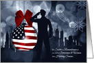 Christmas Remembrance Servicemen and Women American Flag card