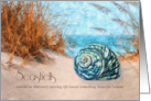 From All of Us Sympathy Seashell on the Beach Watercolor card