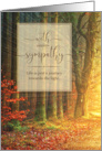 From All of Us Sympathy Path in the Woods Sun Rays card