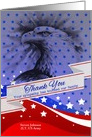 Sympathy Thank You Eagle with Stars and Stripes Blank Custom card