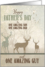 for an Amazing Son Father’s Day Deer in the Forest card