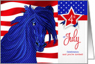 4th of July Party Invitation Western Patriotic Horse card