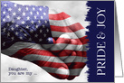 for Daughter Military Commissioning Congratulations Pride and Joy card
