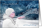 Missing You Winter Season Blowing a Kiss card